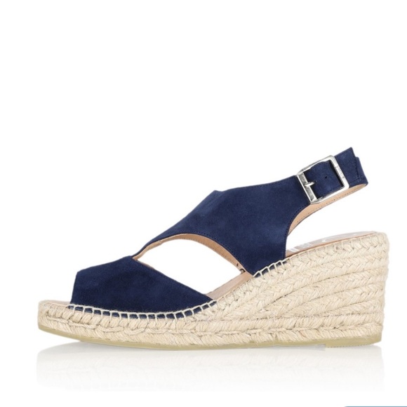 Kanna Shoes - Kanna Ania Navy Blue Spain Suede Espadrille Sandals Size UK 35, US 5
G